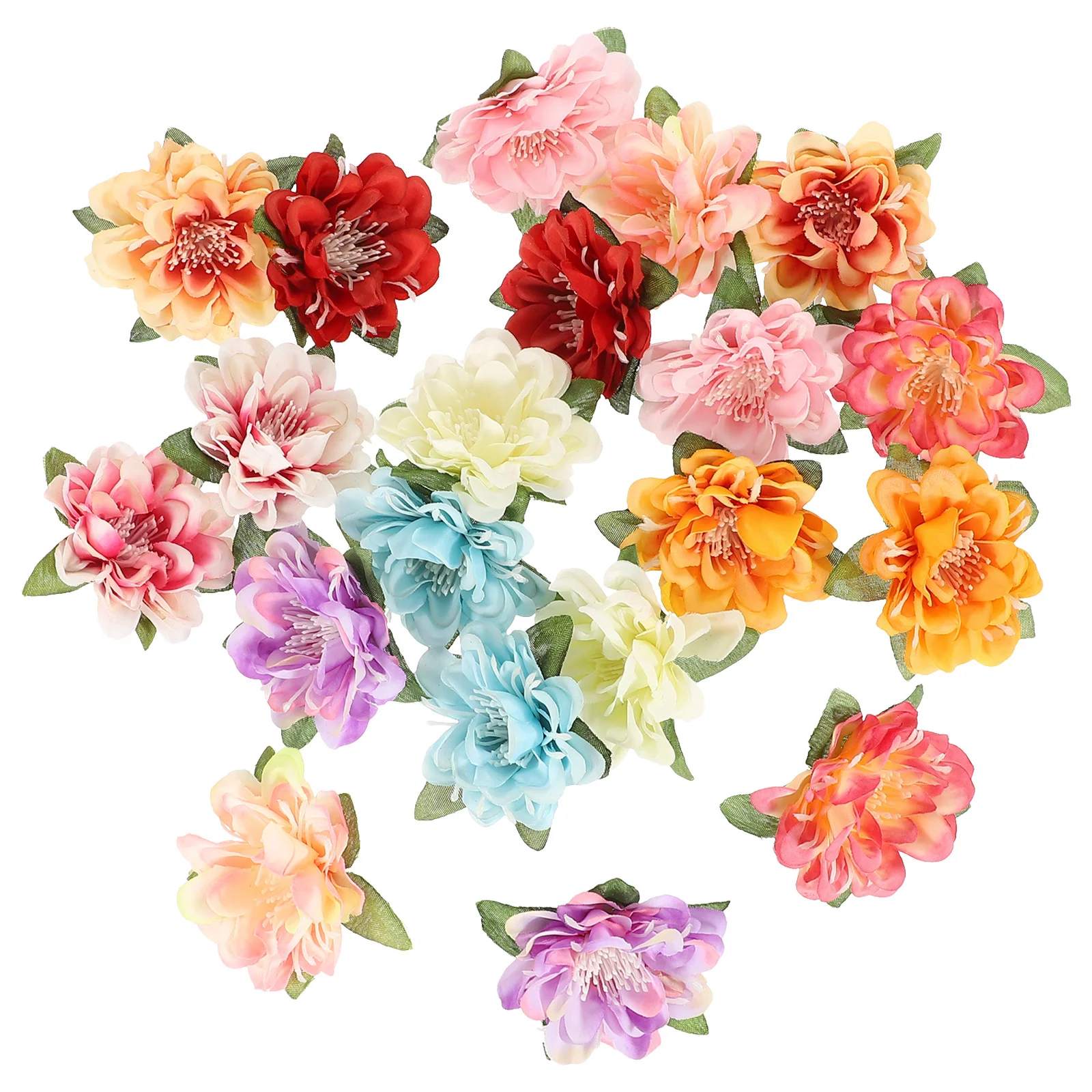 

20Pcs Fake Flower Heads Mini Silk Artificial Flowers for DIY Garland Wedding Decoration Craft Supplies Flower Heads