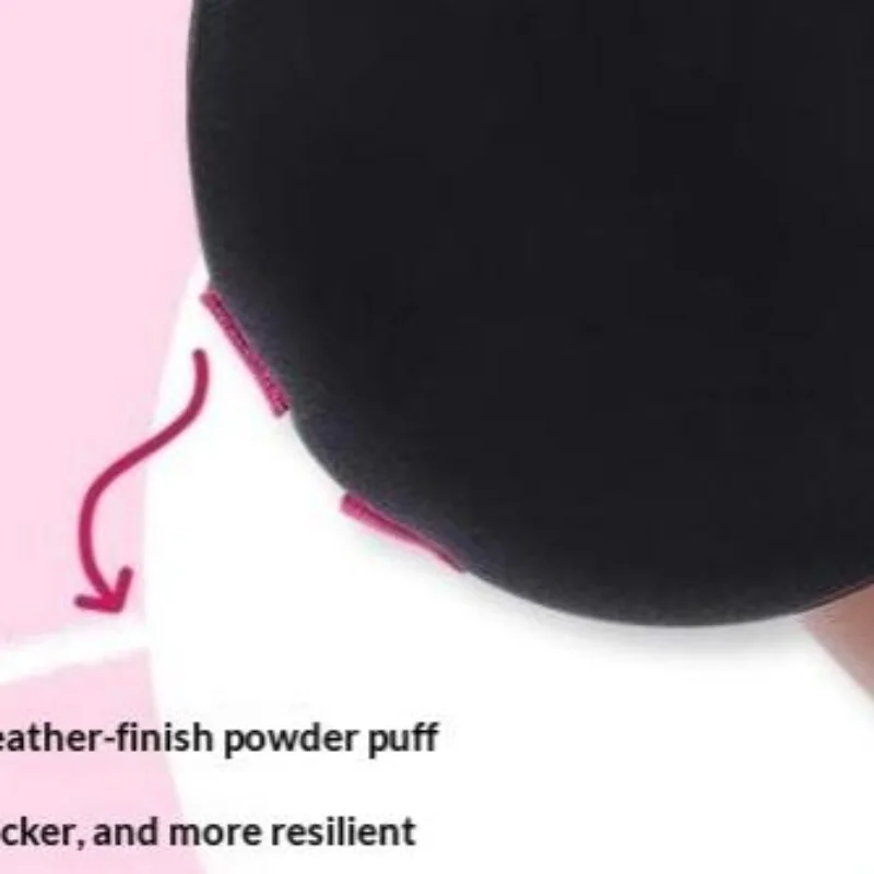 1/3PcsBox Not Eat Foundation Makeup Sponge Puff Dry Wet Dual Use Soft Cotton Black Leather Surface Makeup Tools