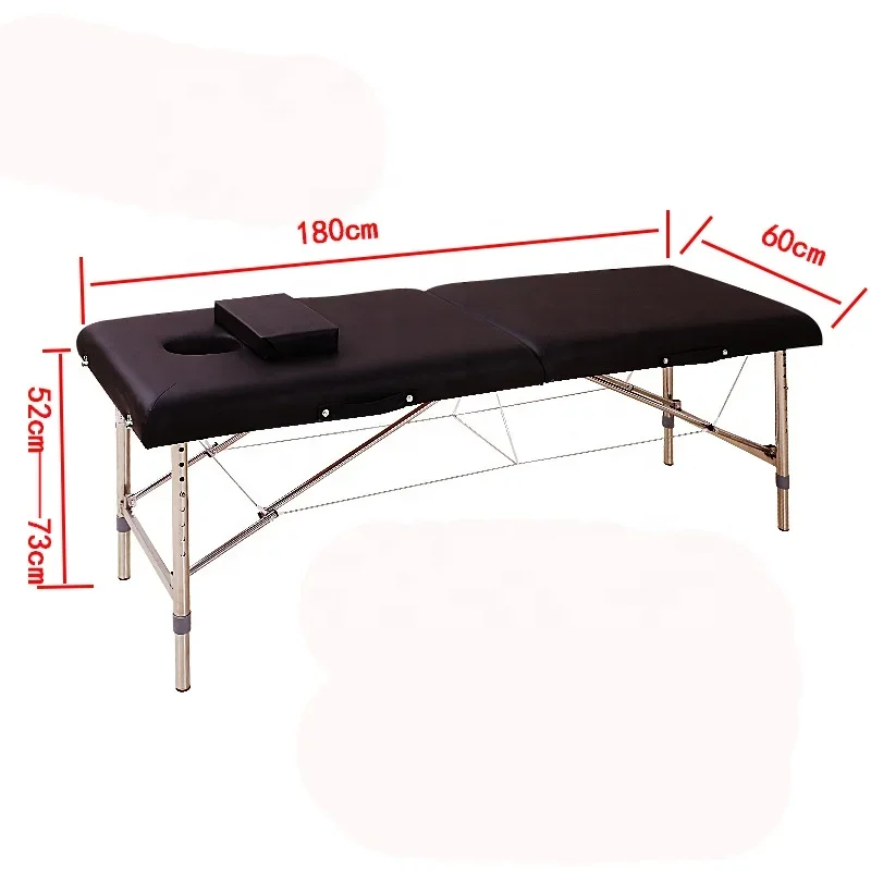 Waterproof PU Leather Lash Facial Beauty Massage Bed Foldable Portable Tattoo Massage Table