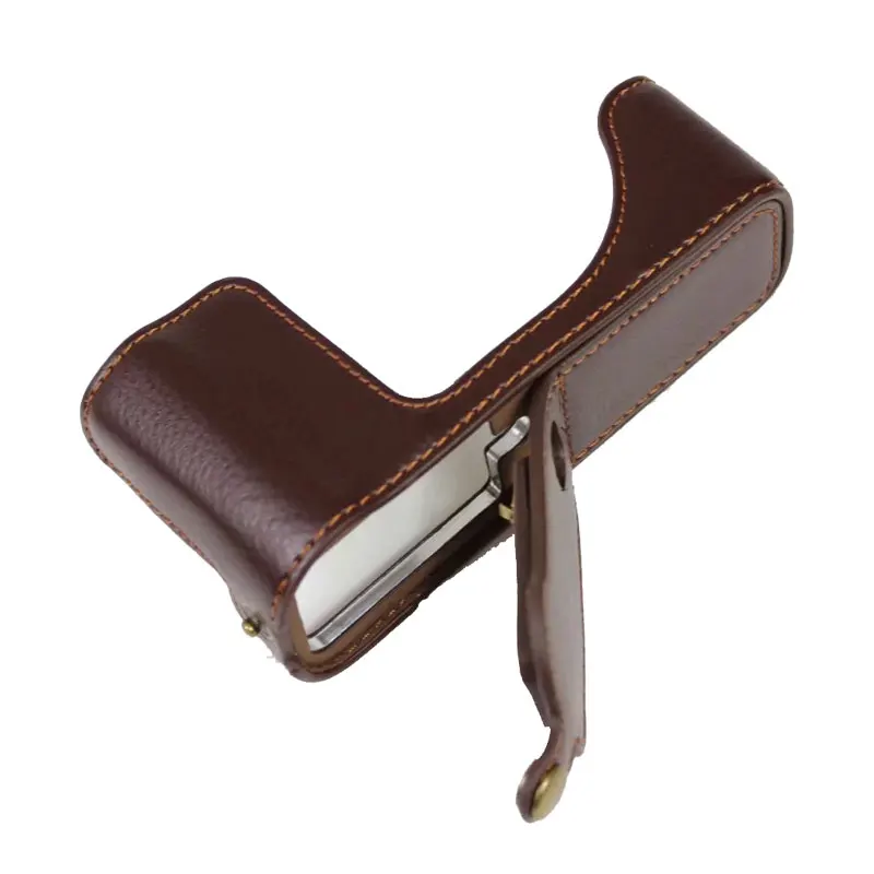 Funda de cuero PU para cámara de medio cuerpo para Fujifilm X-A7 XA7 XA5 XA10 XA20 carcasa protectora inferior de cuero genuino