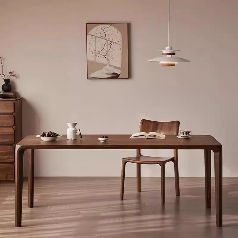 

Customerizeable 4 6 8 10 12 Seat Walnut Ashwood Pinewood Oak Colour Solid Wood Veneer Dining Table