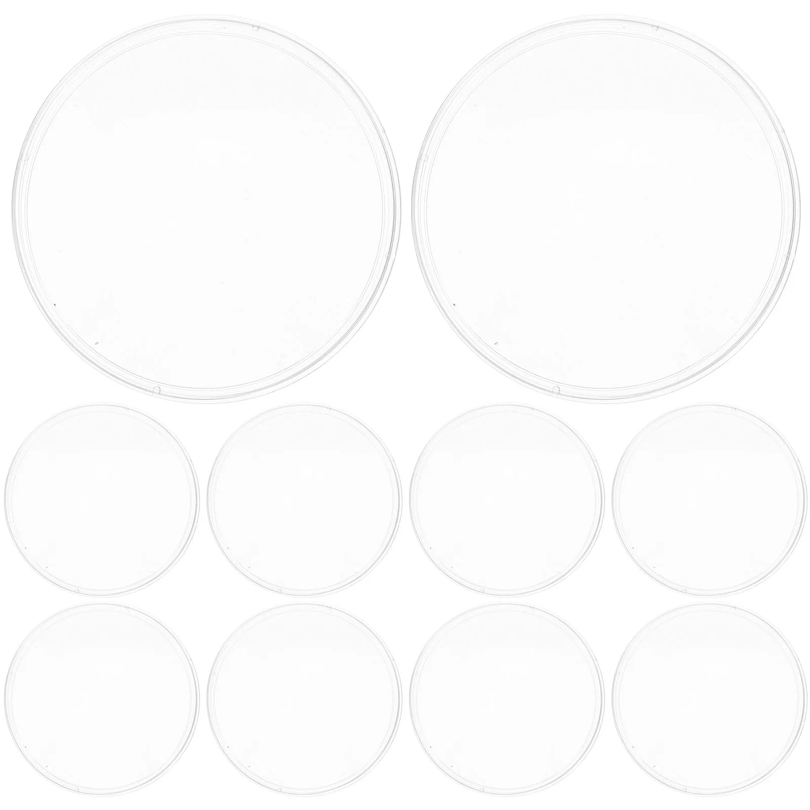 

10Pcs Plastic Lab Petri Dishes 15cm Cell Culture Plates Stackable Lids Laboratory Scientific Research Supplies