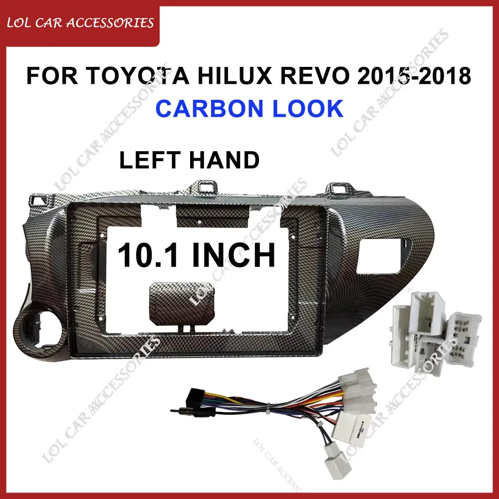 Reproductor multimedia para coche TOYOTA Hilux Revo, Radio Estéreo de 10,1 pulgadas con Android, MP5, marco de carcasa, 2 Din, unidad principal, cubierta de salpicadero, 2015-2018