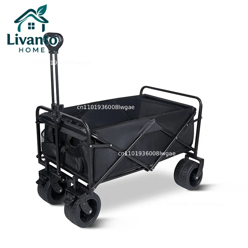 

Portable camping trolley picnic cart portable camp trailer shopping cart foldable family camper