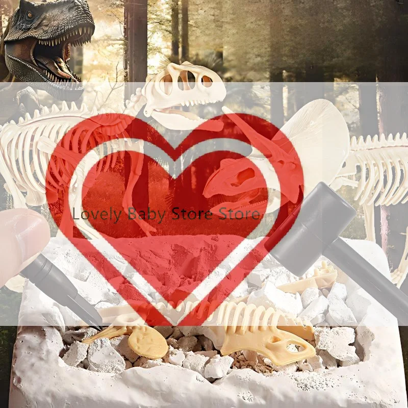 

【BS】Набор для раскопок окаменелостей динозавров – раскопайте и соберите скелеты динозавров | 3D-пазлы из костей динозавров | Игрушка-предмет палеонтологической коллекции «Юрский период»