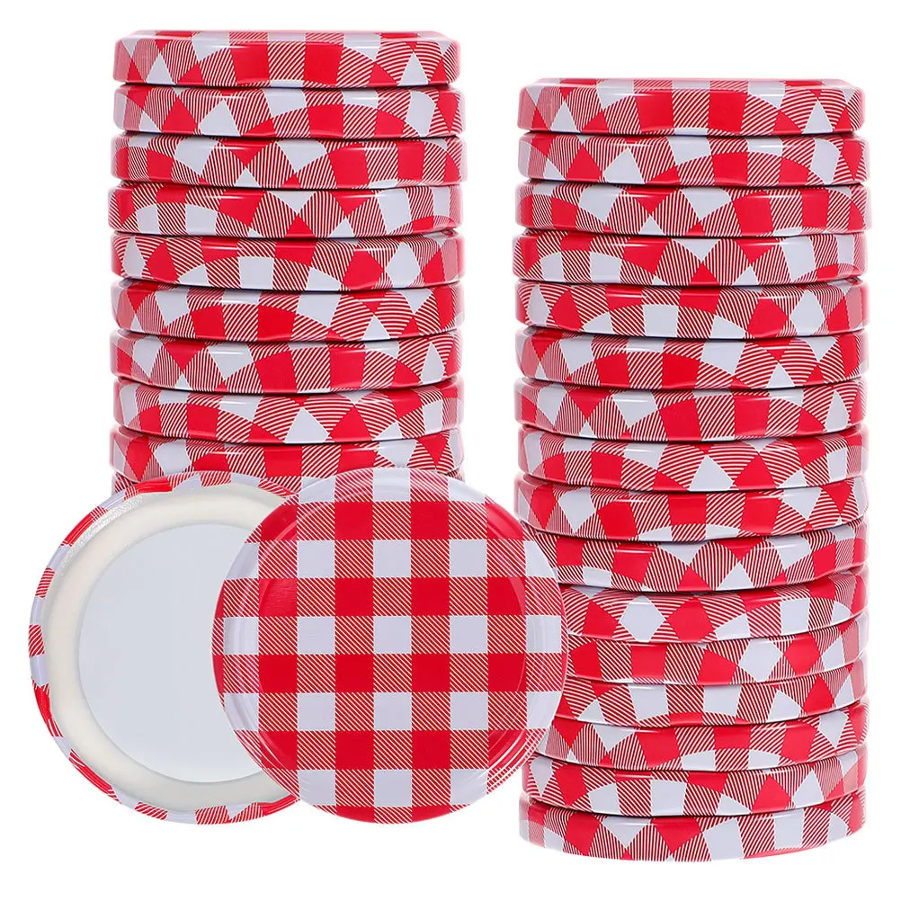 

100pcs Mason Jar Lids Iron Replacement Caps High Seal For Jam Jelly Food Storage Canning Twist Covers Universal Fit Glass Jars