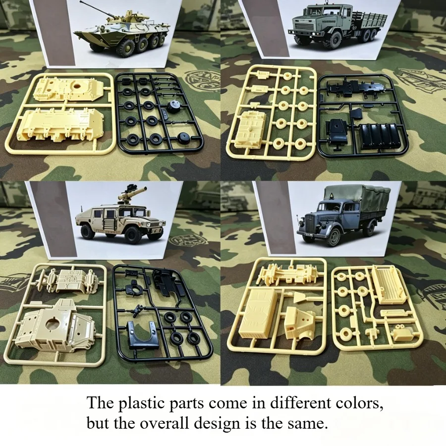 16/4pcs DIY Tank & Armored Vehicle Model Kit, Military Vehicle Building Set, Detailed Desktop Collectible Decor, Model Gift