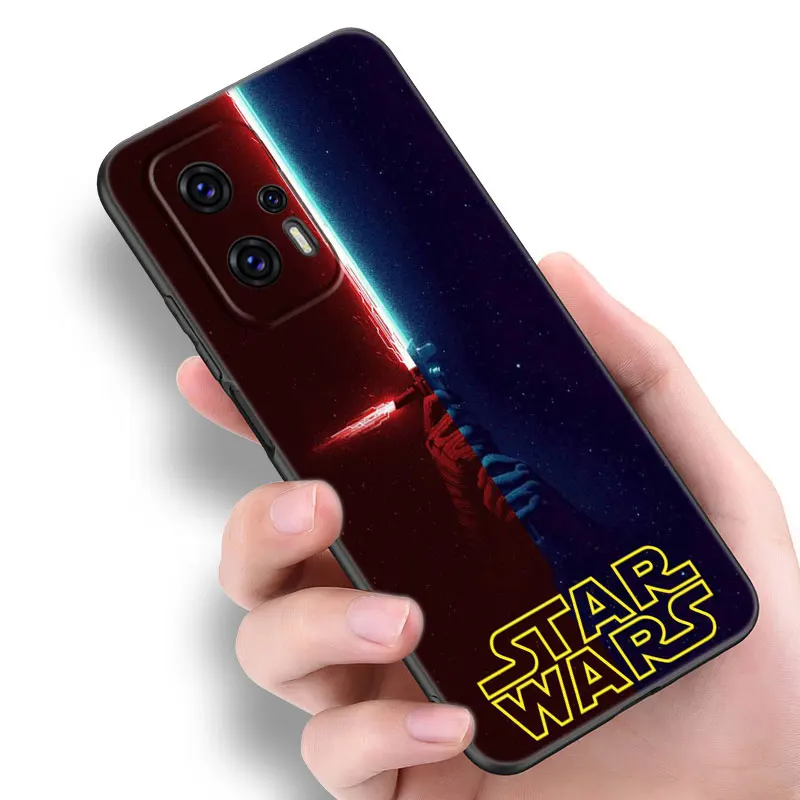 Stars W-Wars Black Silicone Phone Case For Xiaomi POCO X3 X4 NFC F3 F4 GT F5 M3 M4 M6 X5 X6 Pro 5G C55 C65 M5 image 3