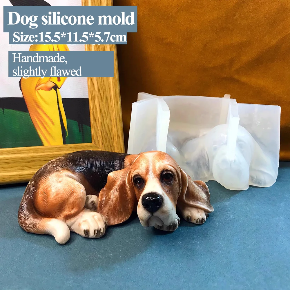 

Форма для собак, клей, ароматерапевтический пластырь, ручная работа, сделай сам, трехмерная форма, милая силиконовая шлифовальная машина для собак Бигль