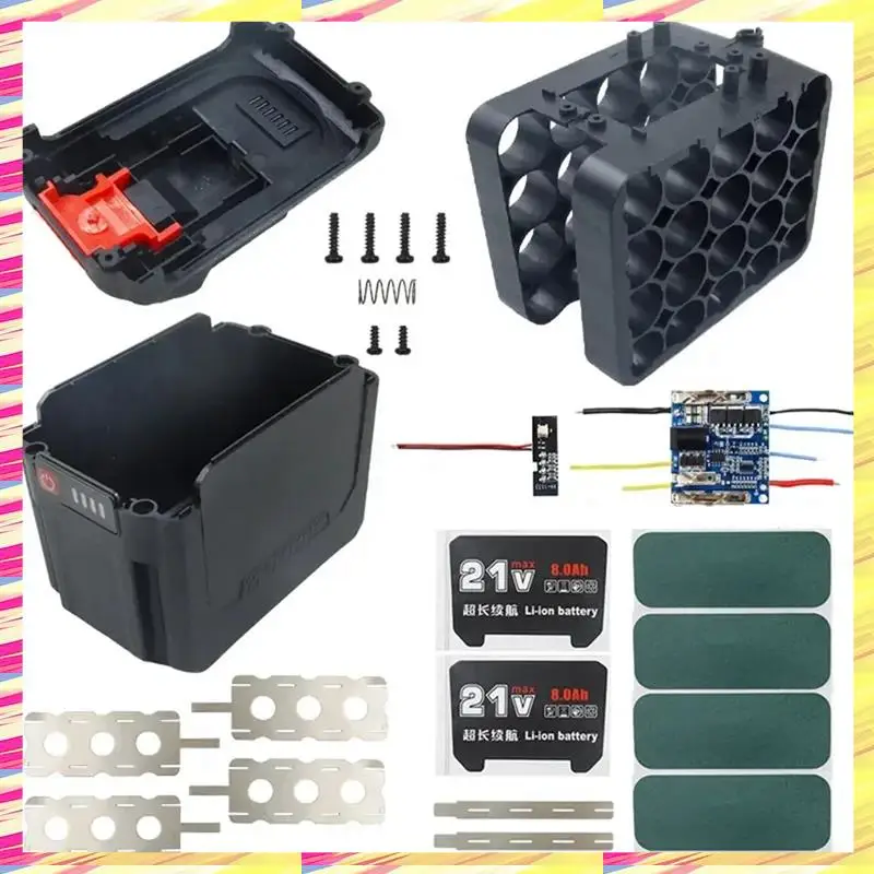 ABJJ Li- Battery Case Formakita Lithium Battery Battery Protection Circuit Board Lithium  Battery Plastic Case