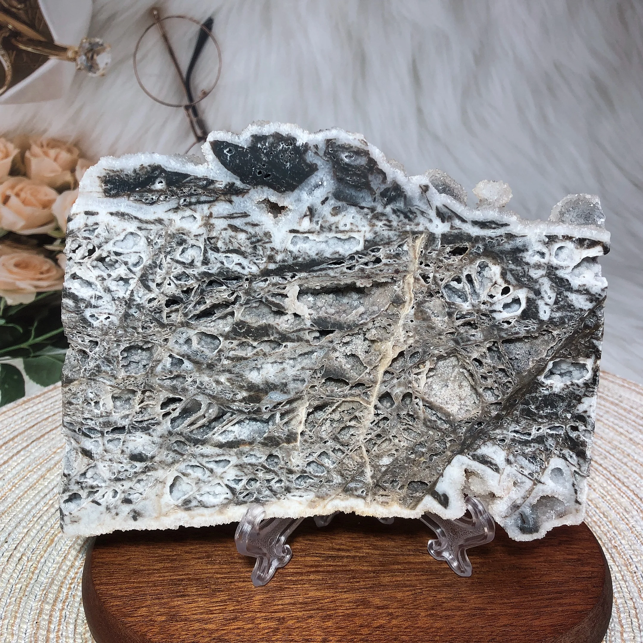 

Healing Natural Crystals Sphalerite Druzy Slab Raw Stone Specimen High Quality Energy Ore Mineral Home Decroration Gift