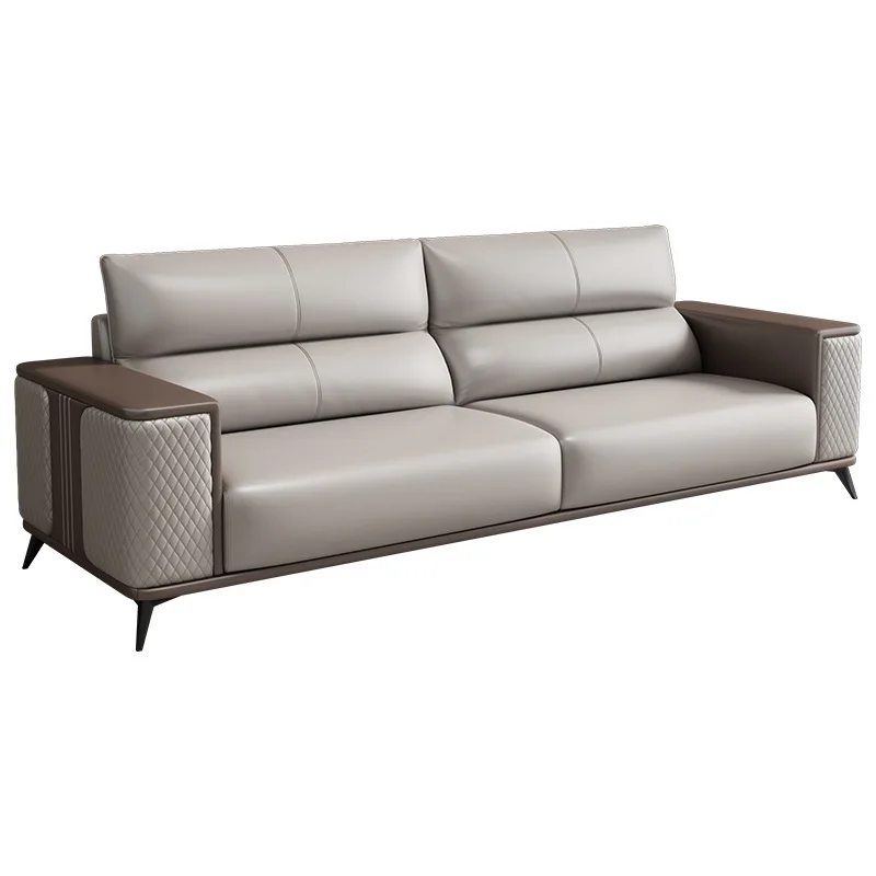 Bürosofa, Lederkunst VIP Empfang Business Lounge Area, Silber