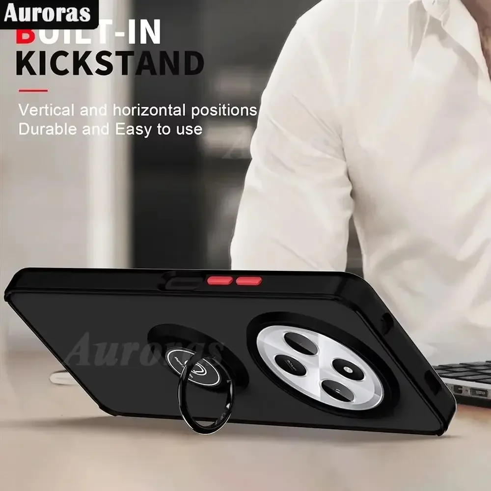 For Redmi 14C 14 13C 4G Case With Ring Skin Friendly Colorful Border Matte Shell For Redmi 13C 13 14C Redmi 4G Hard Back Casing