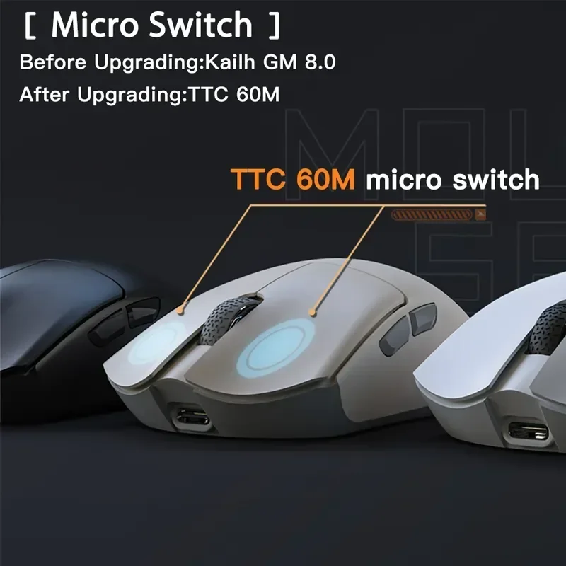 Motospeed-Darmoshark M3 Wireless Bluetooth Gaming Esports Mouse, 7 Buttons Optical, 26K DPI PAM3395, Computer Mice for Laptop PC