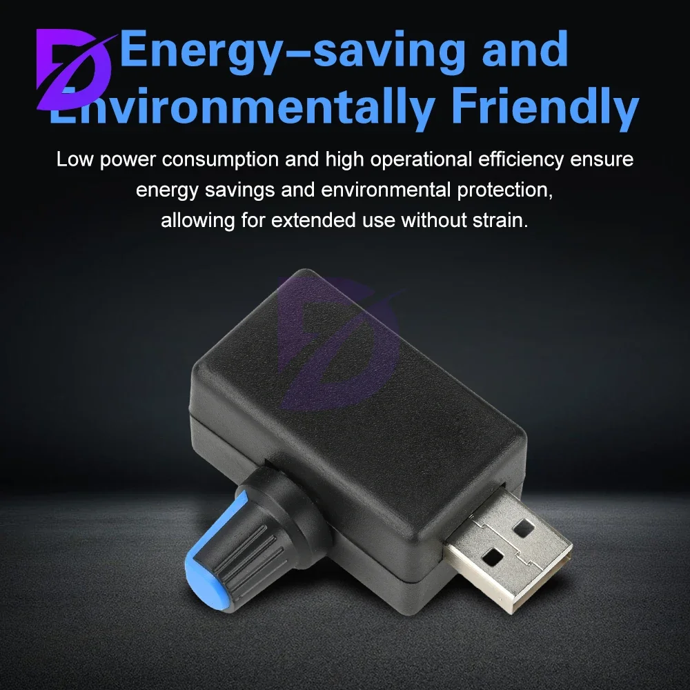 DC 4-12V 5W Mini USB Fan Speed Controller Airflow Regulator Quiet Multi-Speed Adjustable Module