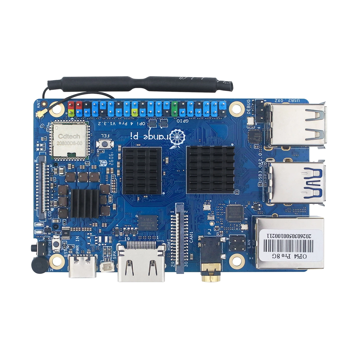 Orange Pi 4 Pro Metallgehäuse Schwarze Schutzbox mit Kühlventilator für Orange Pi 4 Pro Einplatinencomputer Antenne Optional – Detail 8