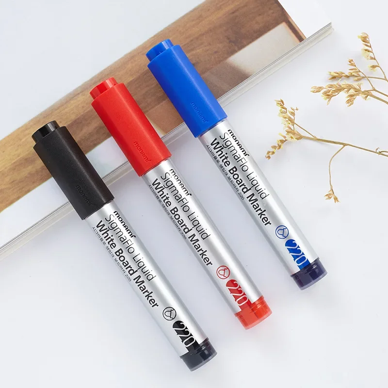 1PC 2.0mm Straight Liquid Whiteboard Pen 220 Large Capacity Water-based Whiteboard Writing Pen Useful School Supplies