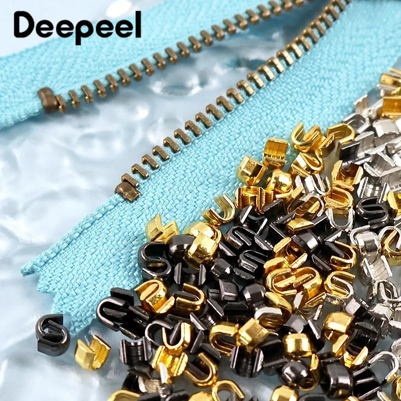 

100/200/300g 3#5#8#10# Brass U-shaped Zipper Stopper Latch Bottom Non-slip End Lock Zippers Repair Kits DIY Hardware Accessories