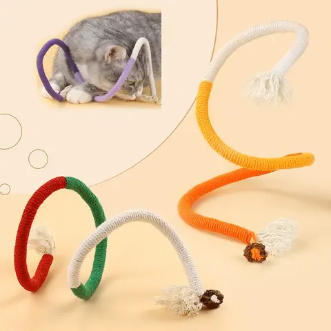 고양이 물린 밧줄 장난감 연삭 치아 내구성 놀리는 고양이 밧줄 장난감 고양이 Nip 젖니가 남 장난감