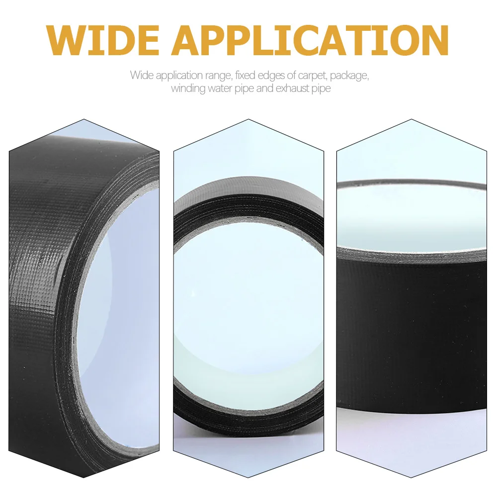 

4 Rolls Heavy Duty Cloth Duct Waterproof Fabric Tape For Carpet Repair Packaging Sealing Black Strong Adhesive Tape Rolls