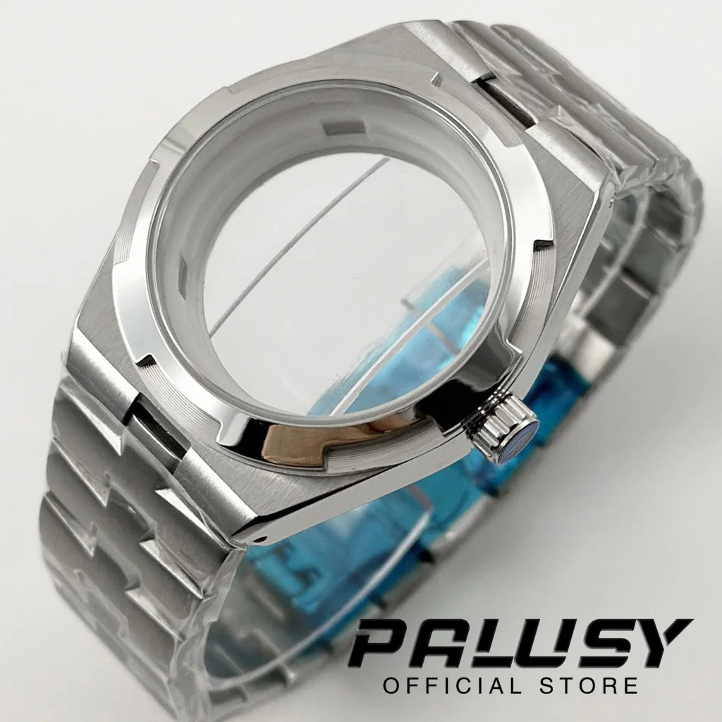 41mm fit Overseas Serieswatch case NH34 NH35 NH36 NH70 NH72 Movement Watch Part Mod Brush Finish Bracelet For 33mm Dial