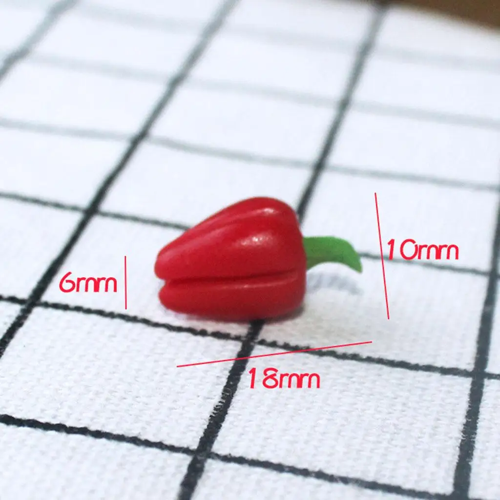 5 Stück 1/6 Puppenhaus Mini verschiedene Gemüsezubehör Dekor-Sets