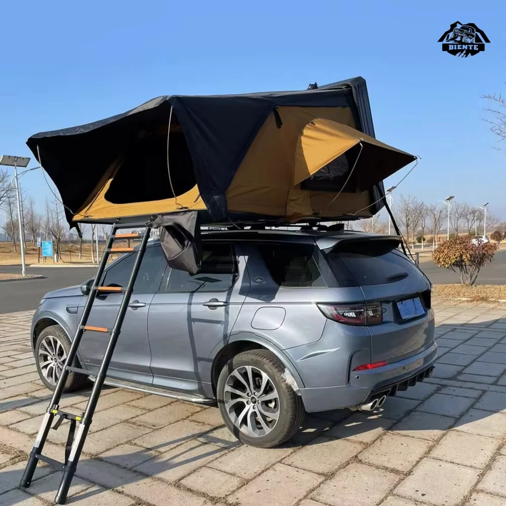 

Большая всесезонная складная автомобильная палатка на крышу с боковым открытием, алюминиевым корпусом, быстрым автоматическим раскладыванием, одной спальней-пристройкой, водонепроницаемая