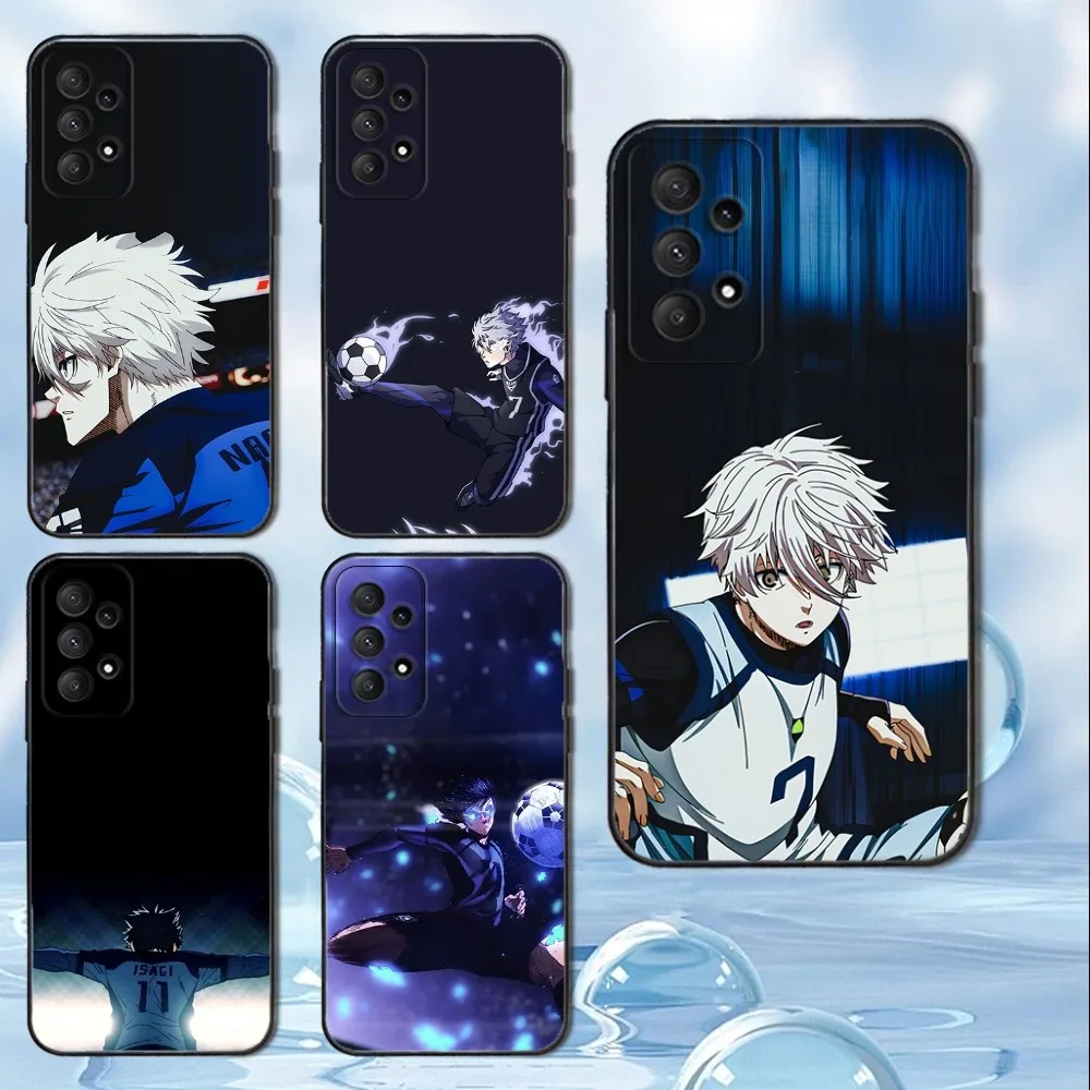 

Blue Lock Phone Case For Samsung Galaxy A13,A21s,A22,A31,A32,A52,A53,A71,A80,A91 Soft Black Cover