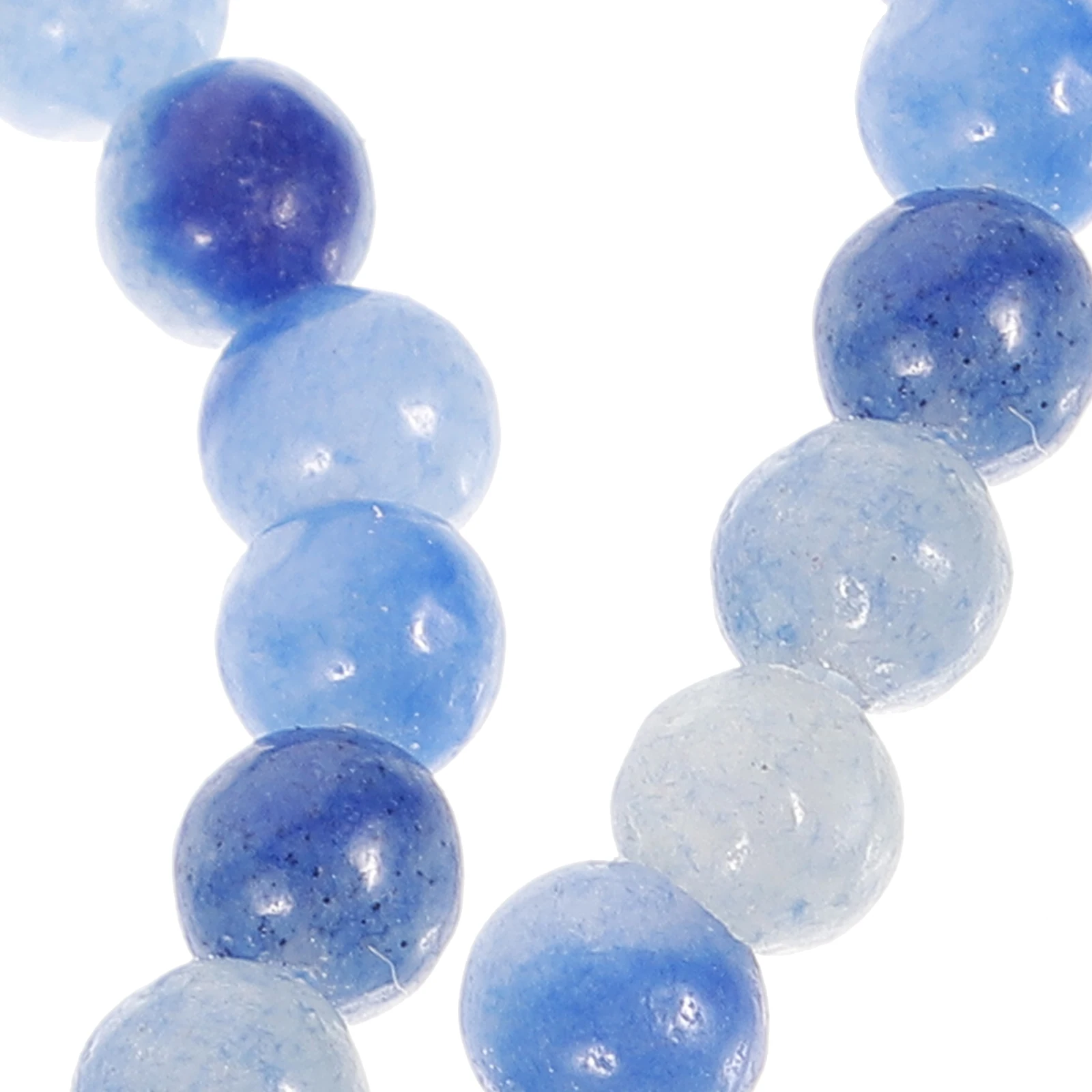 

92 Pcs Natural Stone Beads for Jewelry Making Jewellery Round Loose Beaded Blue Aventurine Pretty Irregular Charm