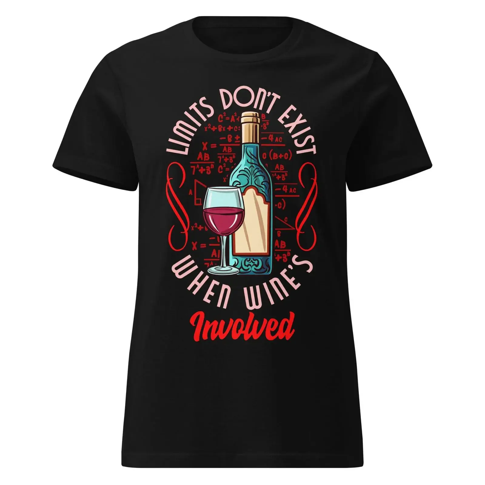 Limits Dont Exist When Wine Is Involved T Shirt Funny Math Teacher Lover Algebra Humor  vintage Washed designer clothes