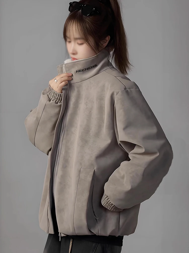 

Мужская зимняя куртка из матовой искусственной кожи с воротником-стойкой, утепленная хлопком и мехом кролика, теплая хлопковая одежда