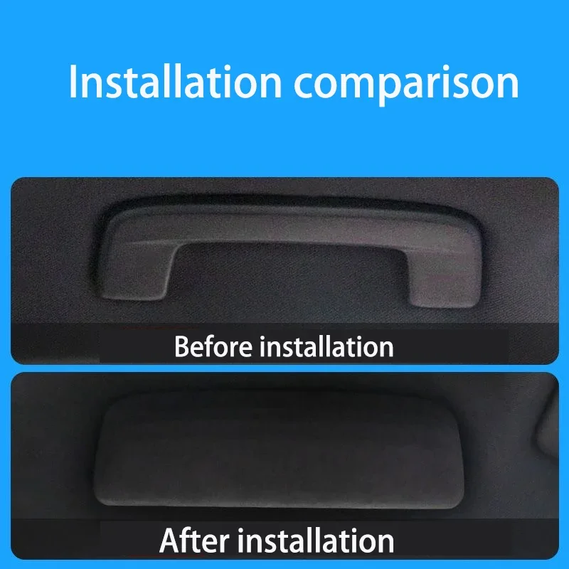 ل Volkswagen VW ID.3 ID.4 ID.6 ID4 crozz ID6 crozz سائق السيارة مقبض نظارات حافظة نظارات من جلد الغزال حافظة نظارات السيارة #5