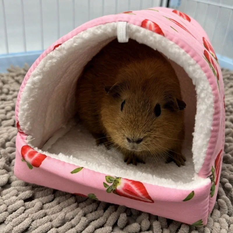 Herbst Winter Warm Print Schlafen Bett Haus Dreieckige Nest für Haustier Vogel Papagei Kaninchen Eichhörnchen Meerschweinchen Hamster Hängen Käfig – Detail 5