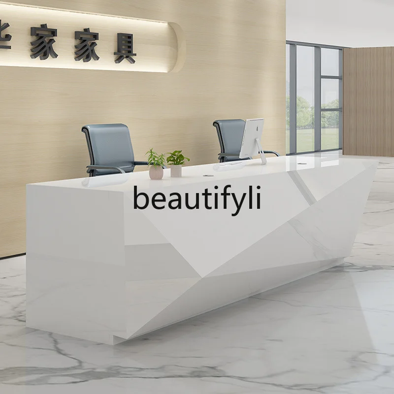 페인트 프런트 데스크 플랫 리셉션 데스크 체크아웃 페이지 웰컴 특수형 서비스 정보 데스크