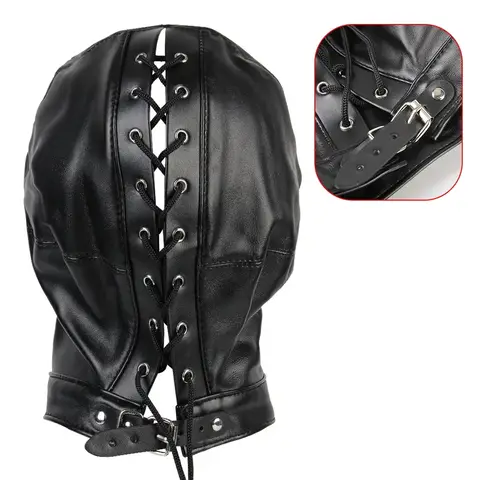 Free Size Hollow Hood Headgear Erotic Mask for Couples Adult Game Role Play Bondage Accessory Flirt Toy for Men And Women
