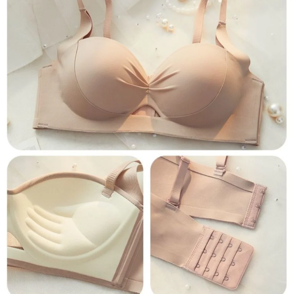 Push-up bra, frameless bra, underwear set, small breasts, very large, sponge thickness 3cm.