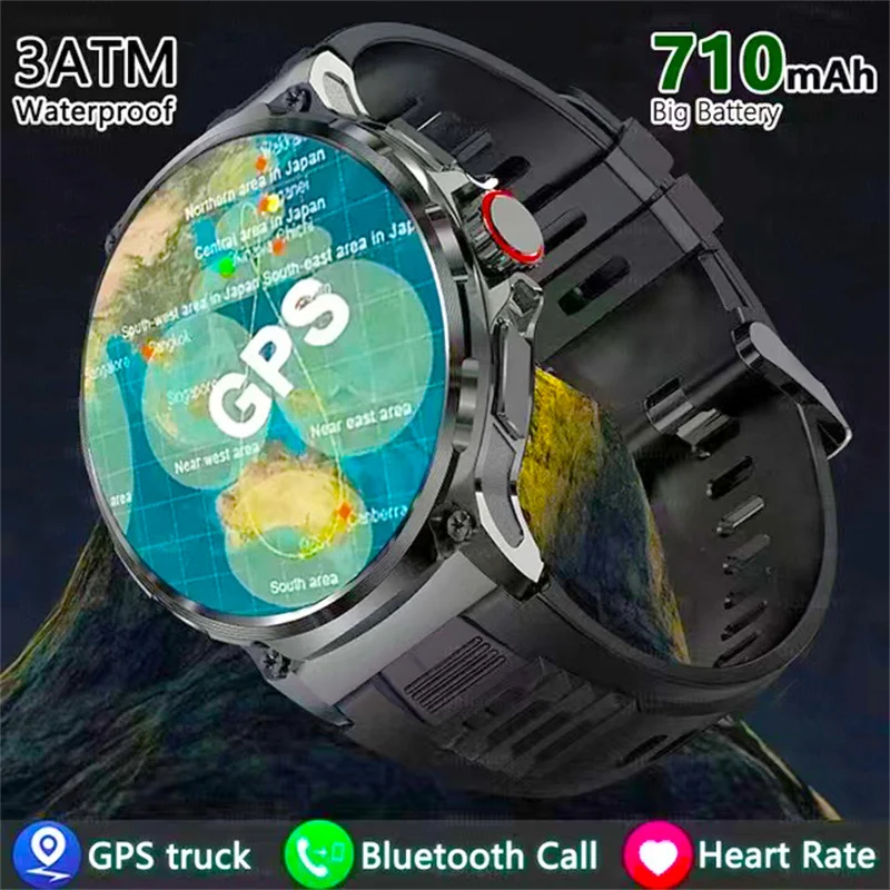 2024 New 1.85-inch Ultra HD Smart Watch Men 710mAh GPS Track HD Bluetooth Call Large Battery Sports Fitness Tracker Smartwatch