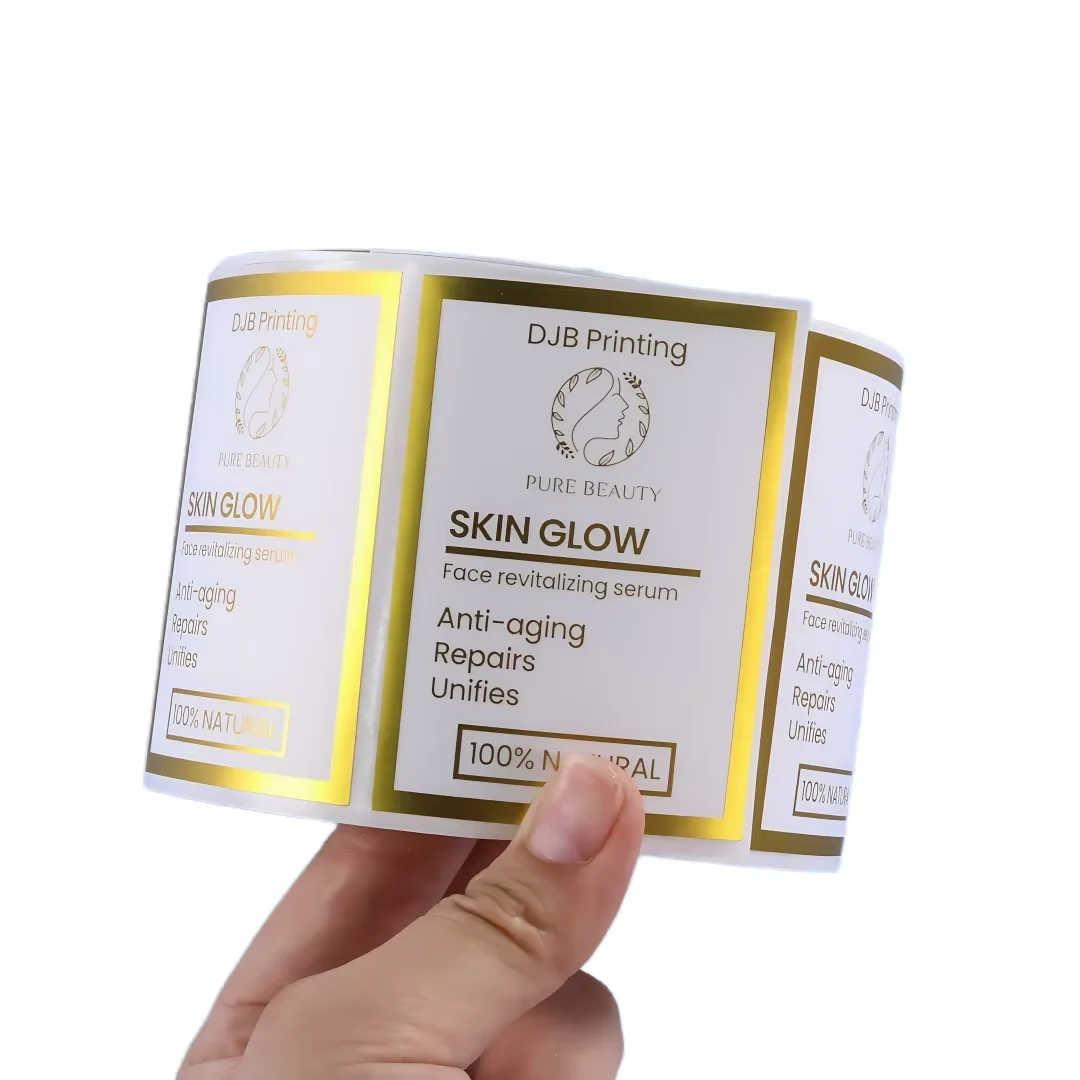 Custom Printed Label Stickers | Luxury Metallic Foil Perfume & Cosmetic Labels | UV-Resistant Glossy Finish