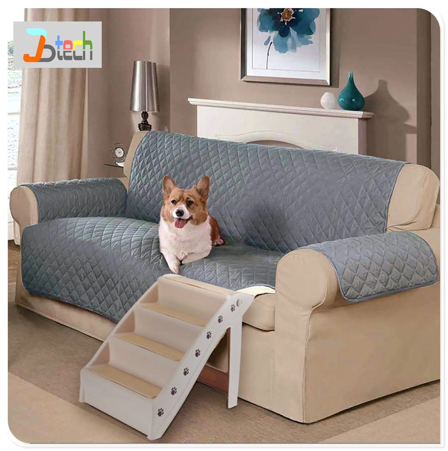 

Foldable Indoor Dog Stairs for Pets Cats Dogs Home Use Bed Sofa Step Ladder Small Stool for All Breeds