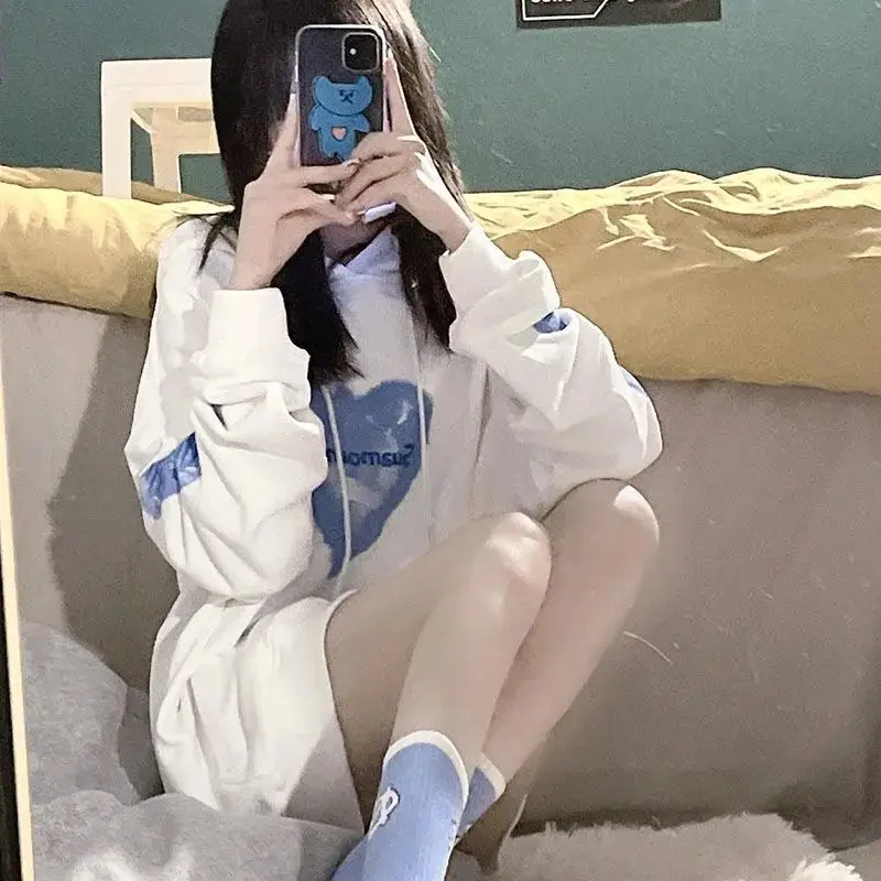 

Толстовки с капюшоном и графическим рисунком Y2K, женские топы, устойчивые к текстурам, скатываются, легкий уход, подходит для наслоения, материал для ношения, толстая молния