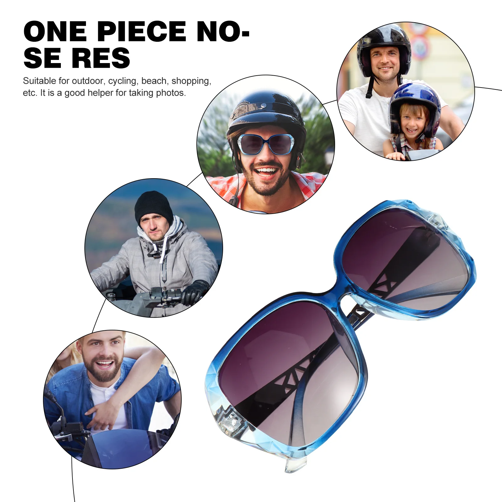 

1Pair Cycling Sunglasses Unisex Fashion Sun Glasses with Hd Clear Lens Comfortable Nose Pad Anti-Slip Ear Design for Outdoor