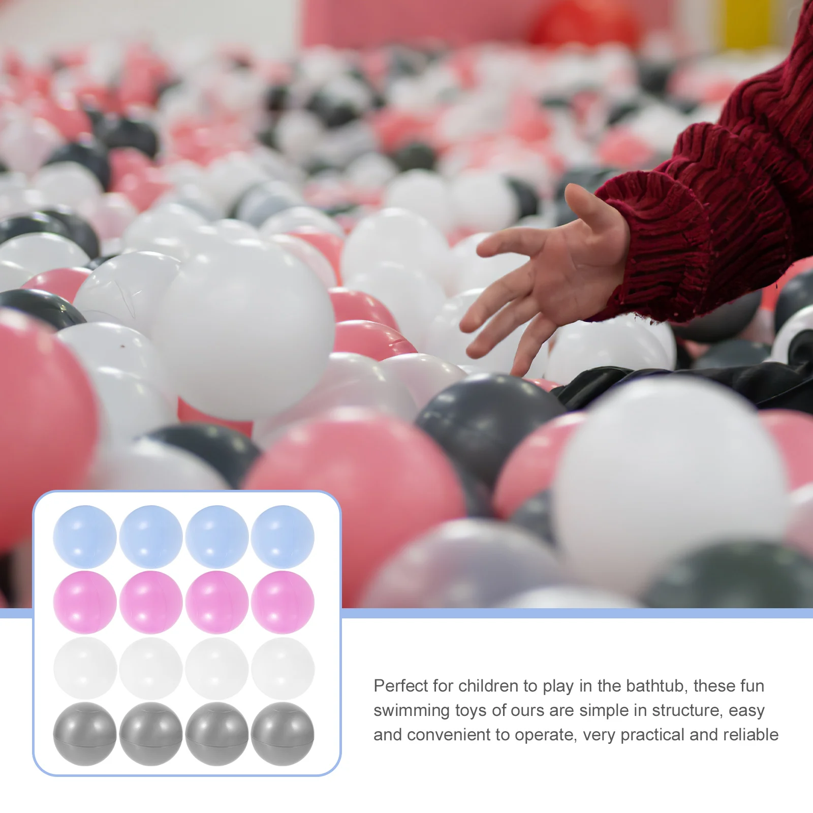 50 szt. Kolorowe kulki falowe spożywcze, zabawka imprezowa, kolorowa plastikowa kupa dla niemowląt, kupa oceaniczna w kształcie gwiazdy