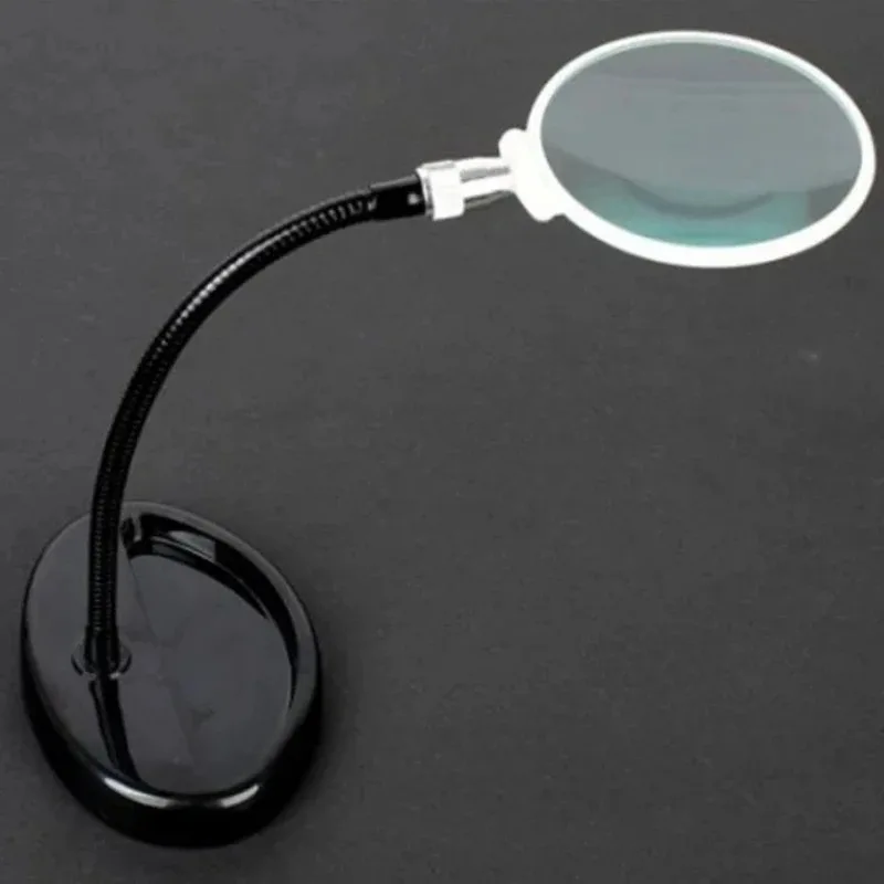 

3x Desk Magnifying Glasses Table Flexible Pipe for Reading Helping Hand Soldering Loupe Phone Screen Magnifier Solder Clamp