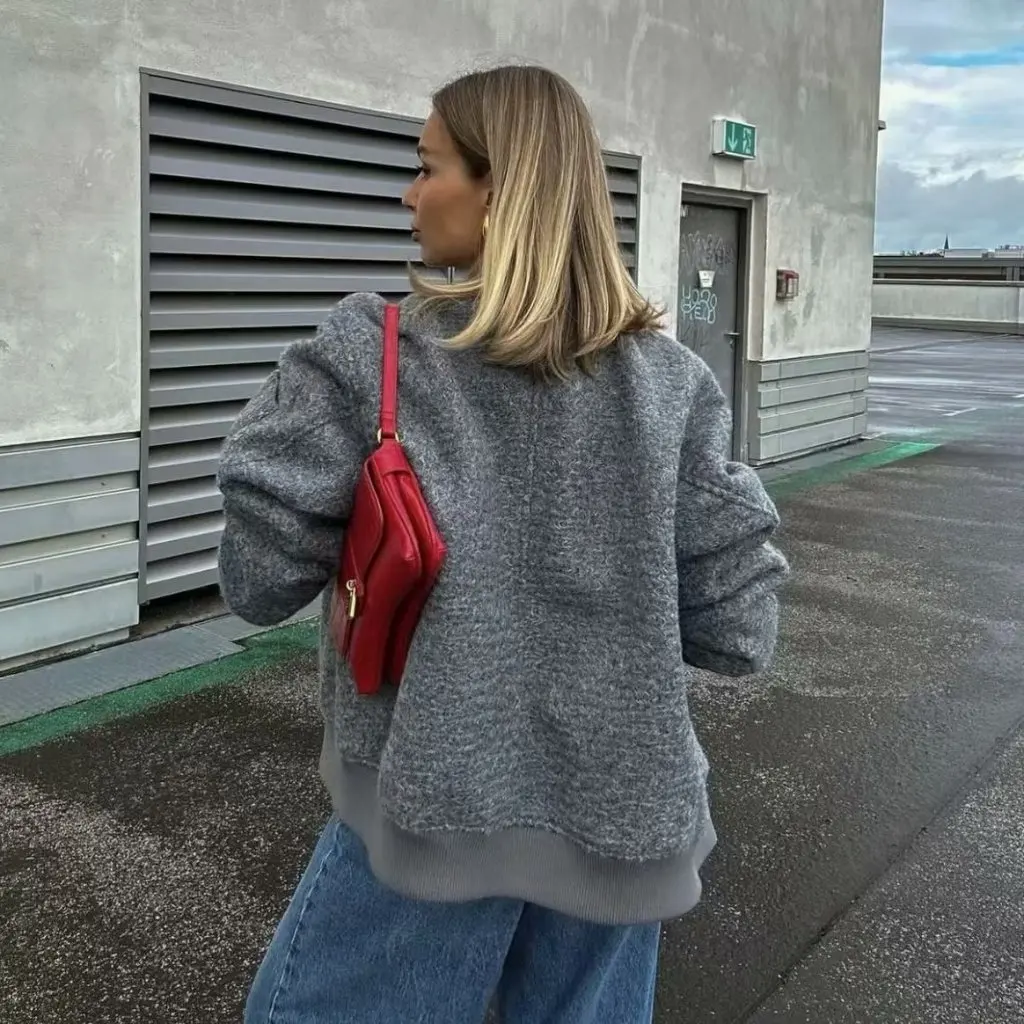 

Женская летная куртка с воротником-стойкой и длинными рукавами, свободная нить, осень-зима, новые поступления B88636 оптом