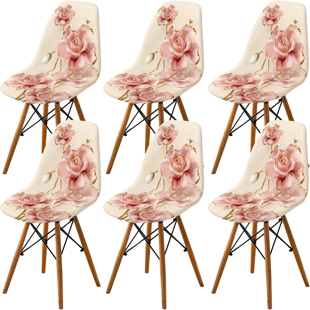 

1/ 2/4/6pcs Shell Chair Slipcover Cover Modern Dining Chair Covers for Dining Room Chair Slipcovers Stretch Sofa Covers for Home