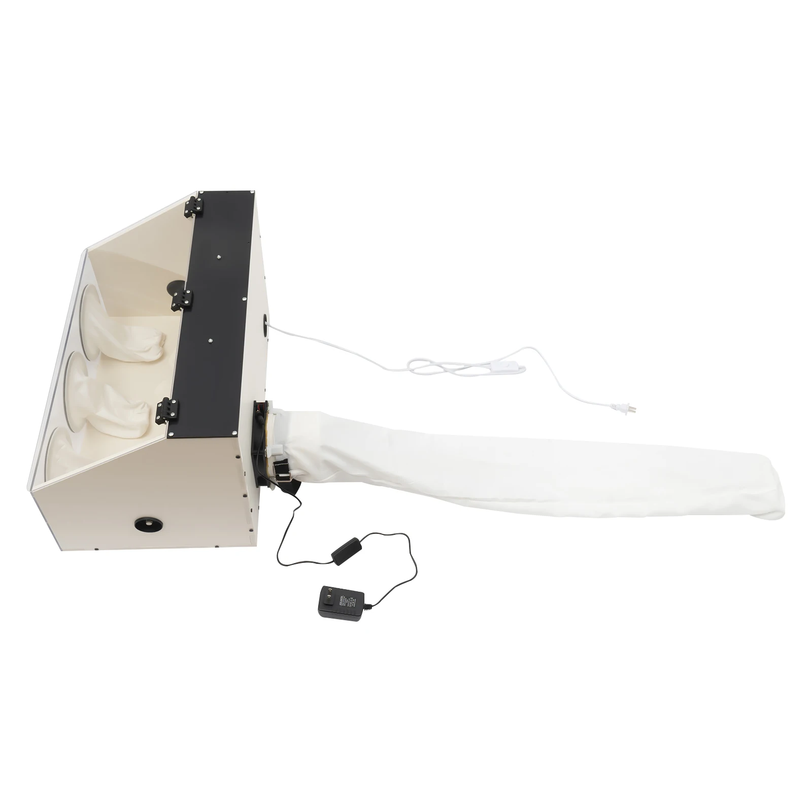 Imagem -04 - Caixa de Poeira Acrílica Totalmente Fechada com Ventilador Mesa de Moagem Elétrica Polidor Caixa de Poeira