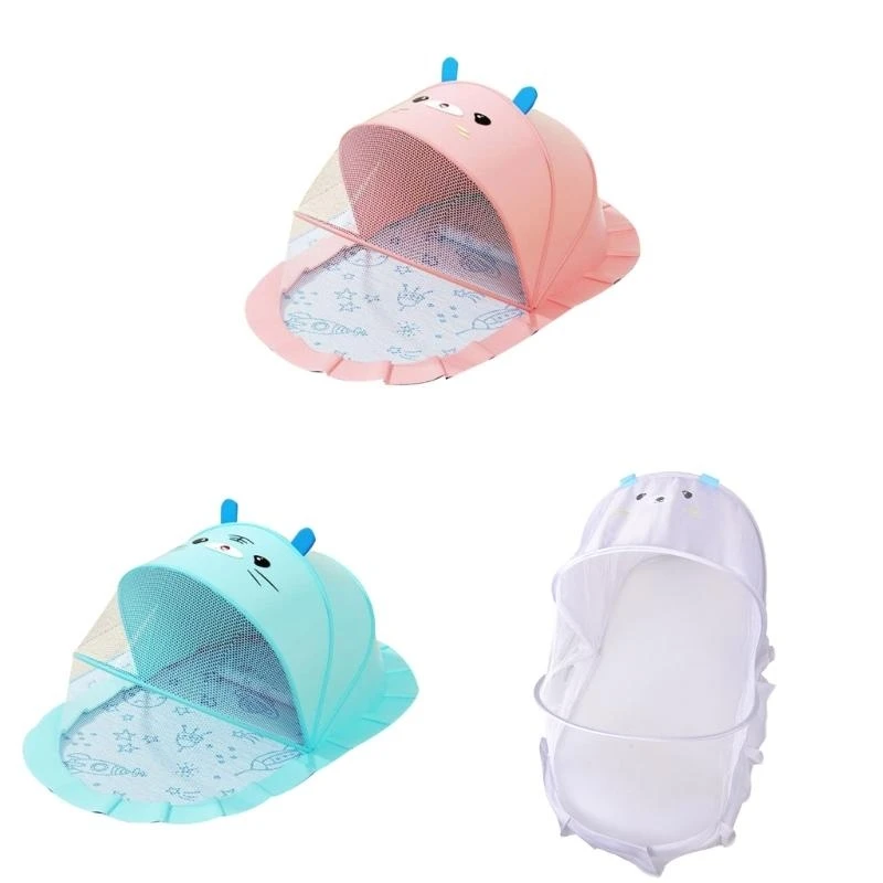 J15U مظلة سرير أطفال ناعمة وخفيفة الوزن ومزودة بغطاء كامل ومضادة للحشرات ومظلة سرير محمولة تعزز النوم وتتمتع بالراحة اليومية