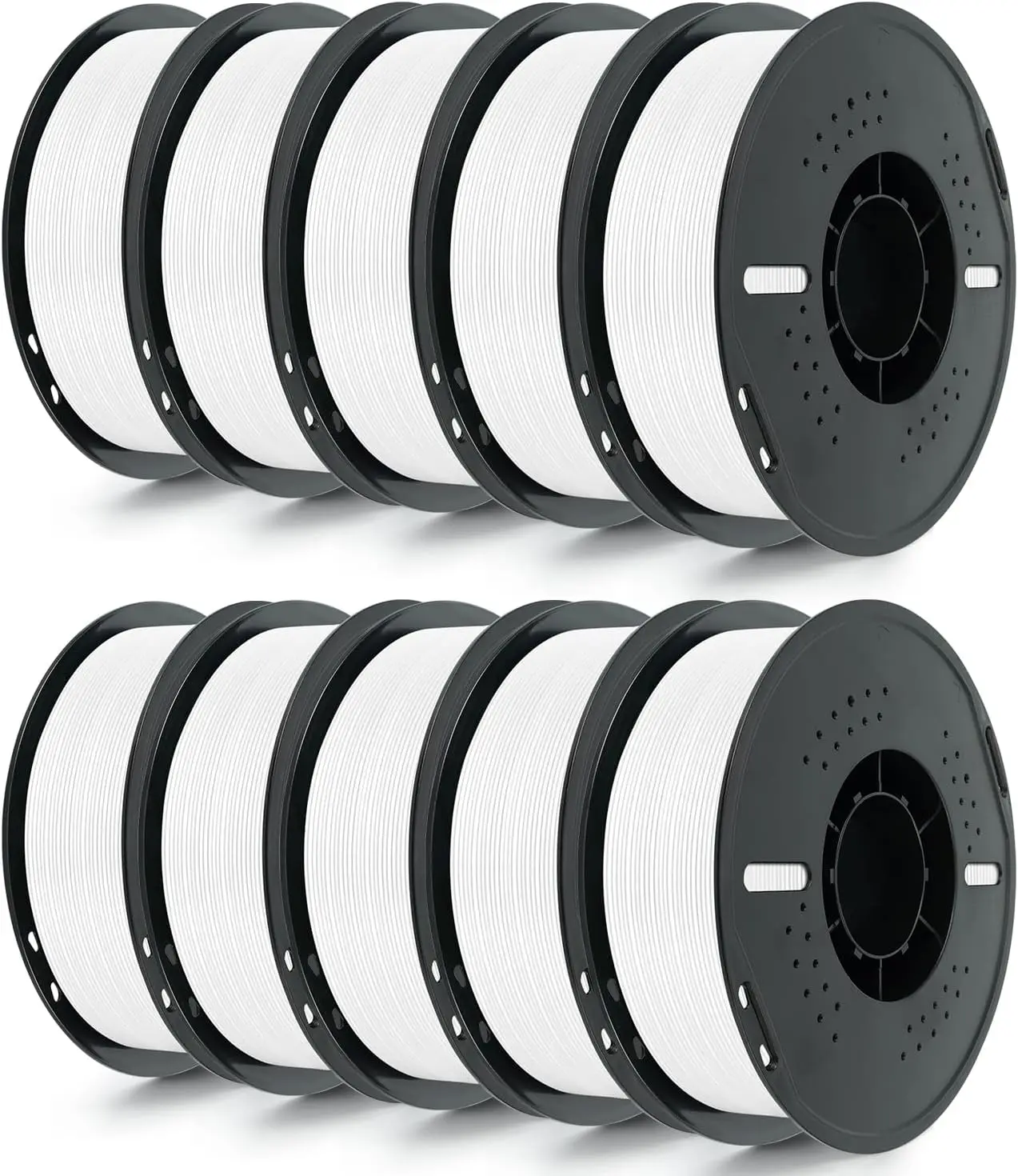 

Филамент для 3D-принтера PETG, 10 катушек, точность размеров +/- 0,03 мм, катушка 10 кг (22 фунта), 1,75 мм, белый