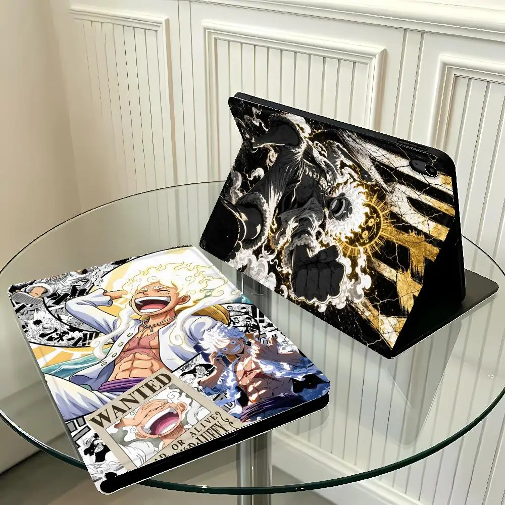 One Piece Art with Pencil Slot Case for Apple iPad Pro11 13 10th 7/8/9th Air 11 13 M4 M3 M2 A16 2026 Air 4/5/6th
