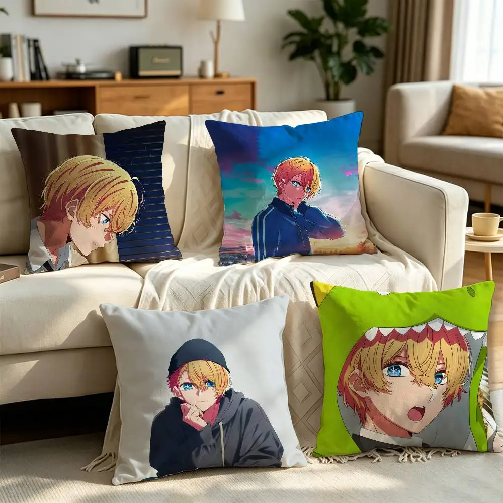 

Oshi No Ko Anime Ai Hoshino Pillow cover Simple solid color design Surprise For Multiple Bedroom Styles.